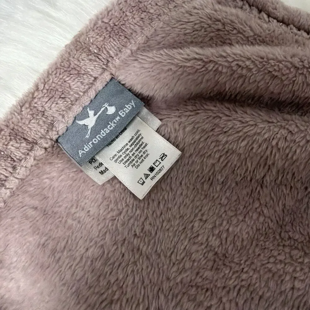 Adirondack Baby Blanket Silver Hearts Rose Pink Security 30